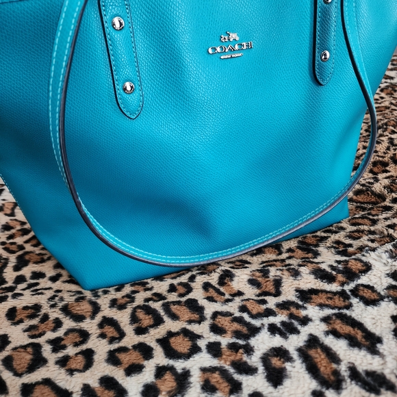 Coach Turquoise Tote Bag - Picture 7 of 11